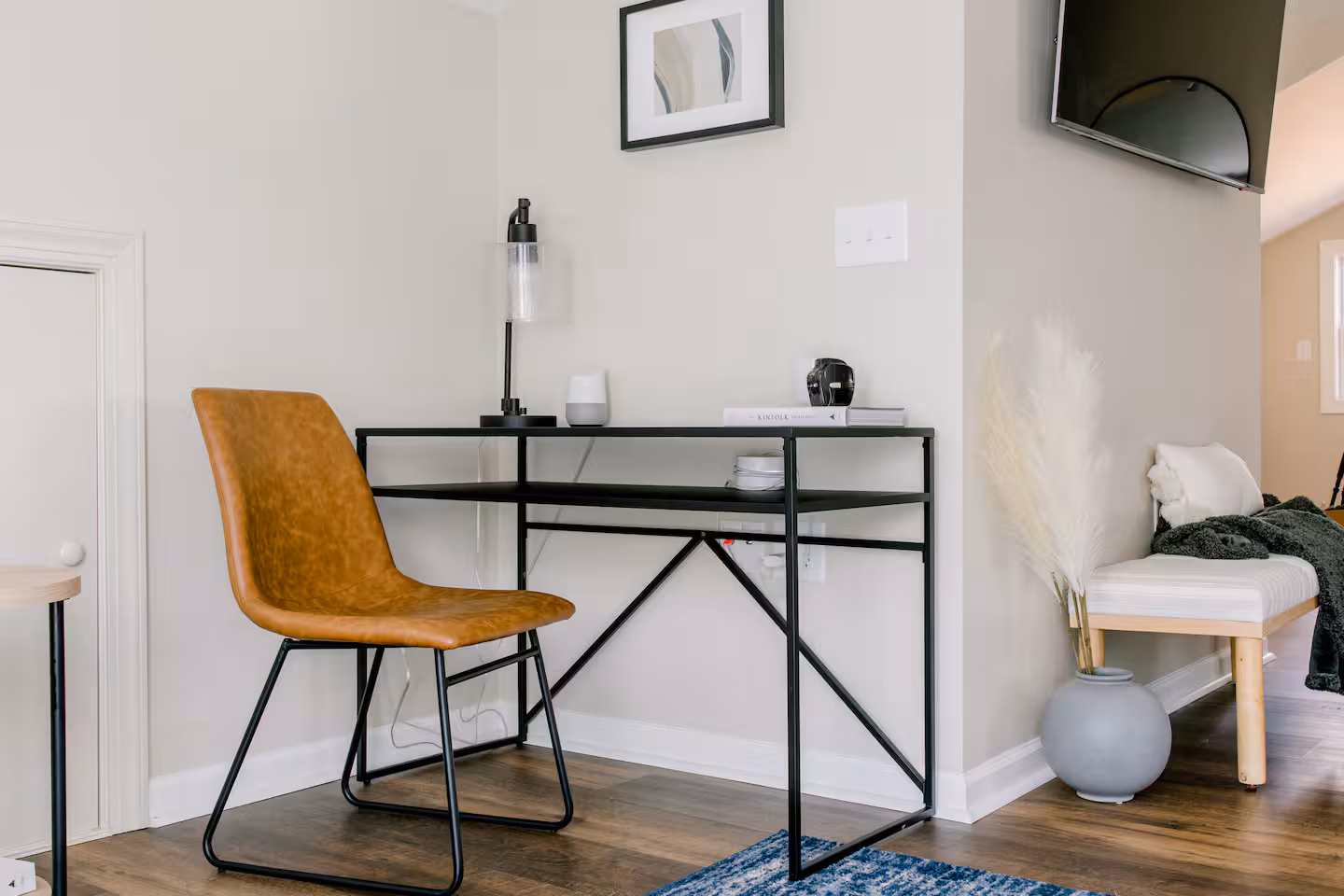 Sunlit living space at The Cary Hideaway